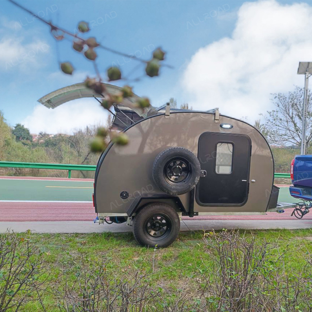 Teardrop Camper Off Road Trailer Camper Kecil yang Disesuaikan Untuk Bepergian